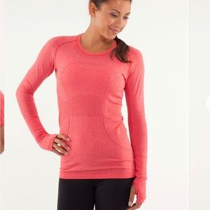Lululemon Run: Swiftly Tech Long Sleeve. Size 6. Color: Currant